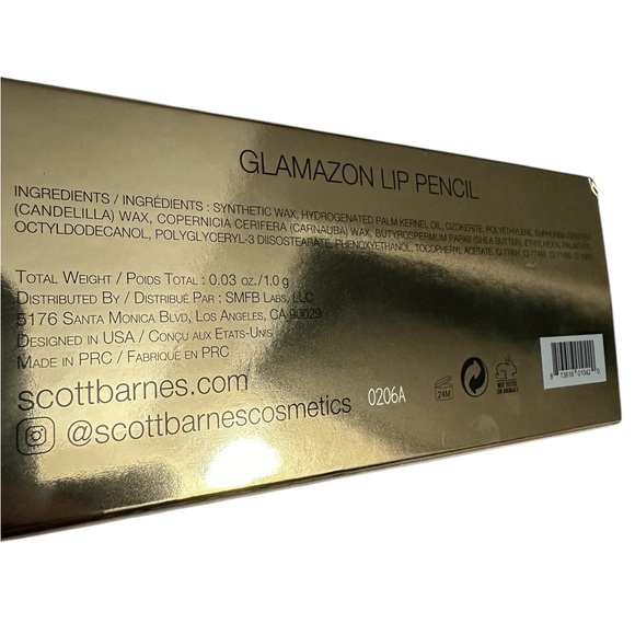 Scott Barnes Glamazon Lip Pencil Shade Kate With Sharpener NIB - Picture 7 of 11